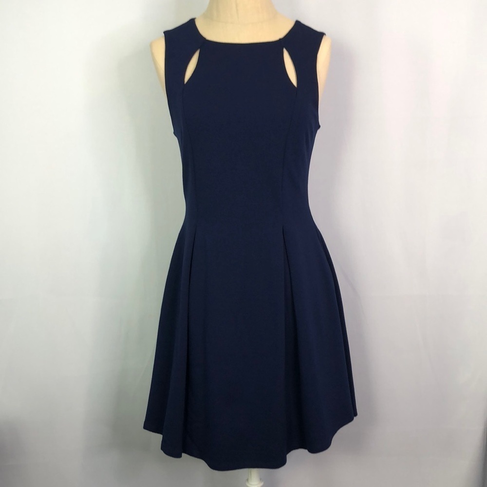 Monteau Women's Navy/Blue Sleeveless MiniDress Size S